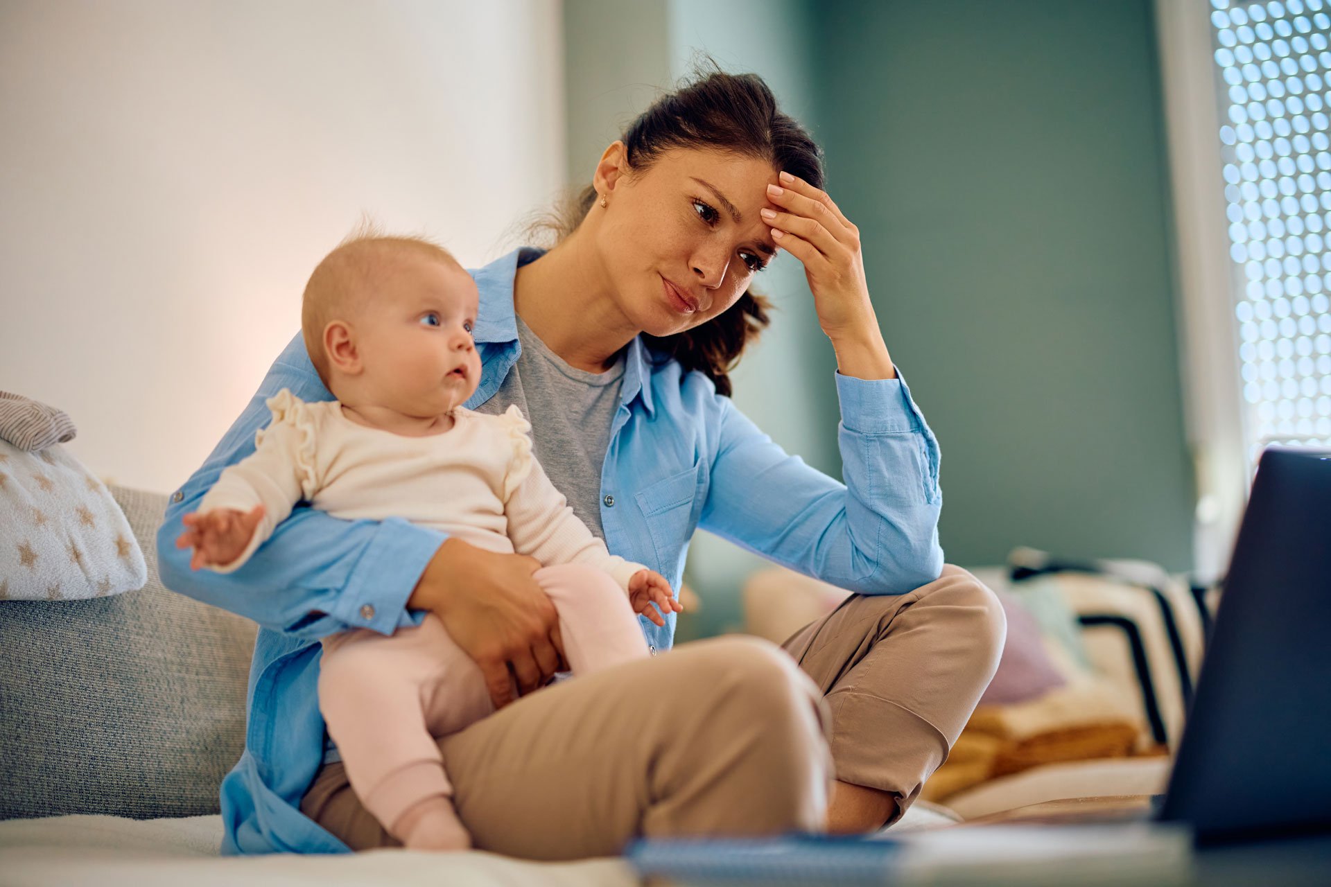 Depressed mother.