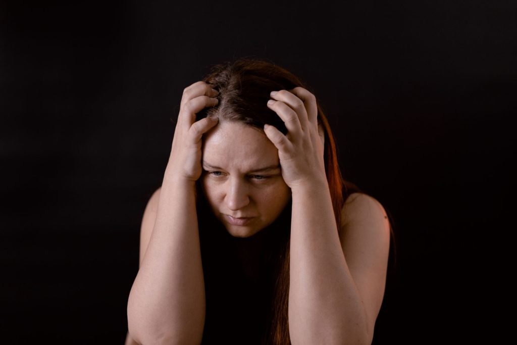 Anxious woman.