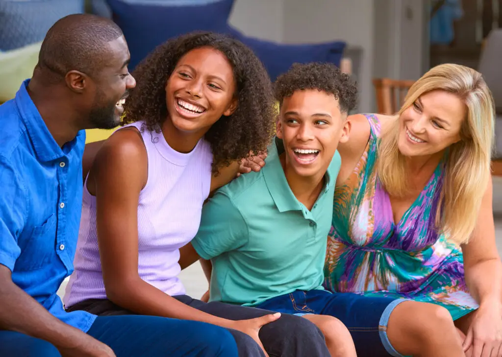 Smiling family.