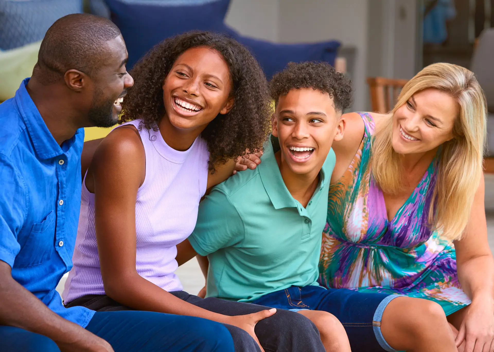 Smiling family.