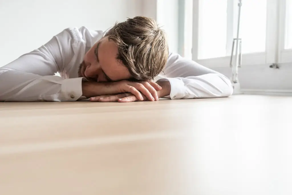 Exhausted man.