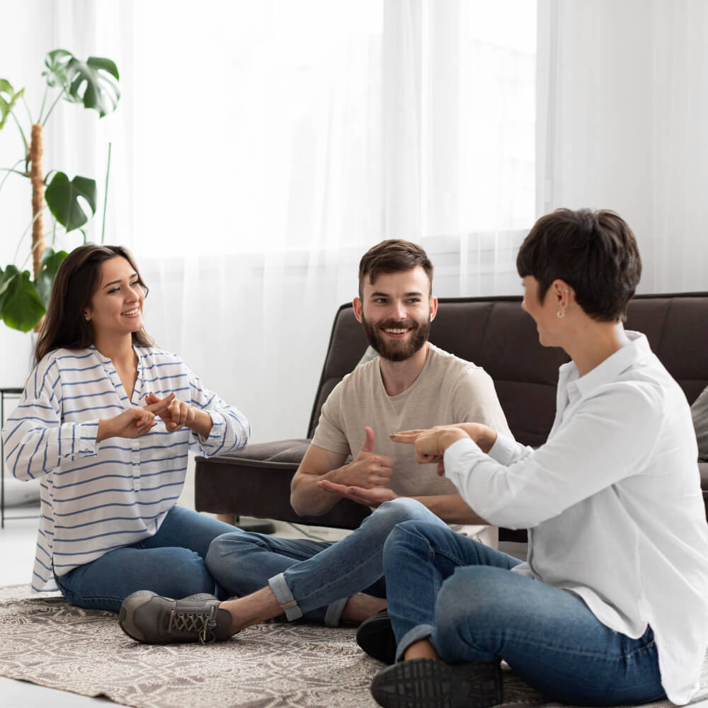 Group sign language therapy at Los Angeles Therapy Institute