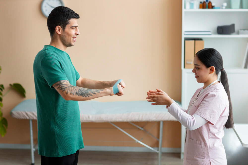 Therapeutic yoga session for physical well-being at Los Angeles Therapy Institute